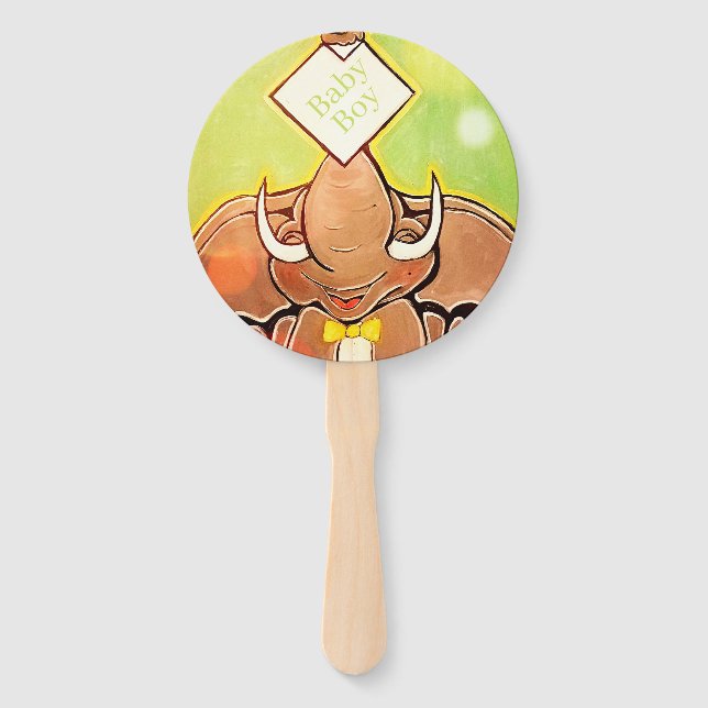 Bruce, The Elephant Speller Hand Fans (Front)