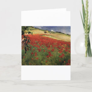 BRUCE, William Blair poppies poppy red flowers vin Card