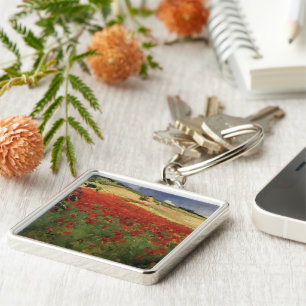 BRUCE, William Blair poppies poppy red flowers vin Keychain