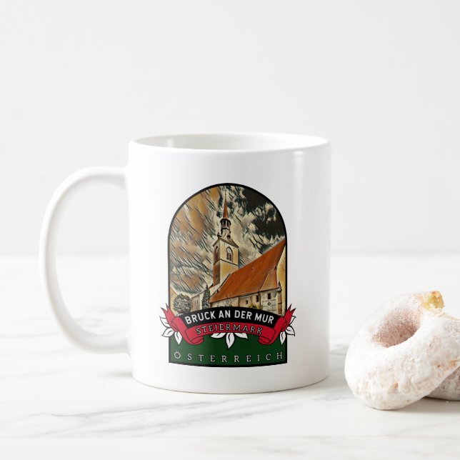 Bruck an der Mur Steiermark Austria Coffee Mug (With Donut)