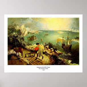 Bruegel's Landscape with the Fall of Icarus - 1558 Poster
