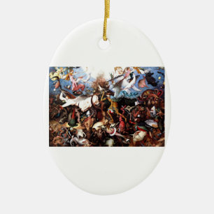 Bruegel's "The Fall Of The Rebel Angels" (1562) Ceramic Ornament