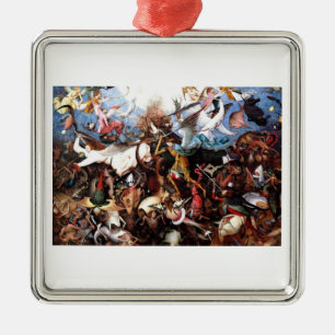 Bruegel's "The Fall Of The Rebel Angels" (1562) Metal Ornament