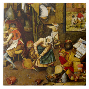 Brueghel the Younger - The Alchemist, fine art Tile