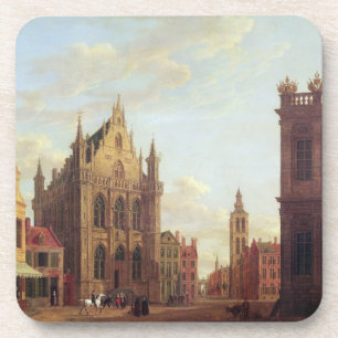 Bruges, 1824 (oil on panel) coaster