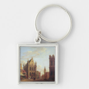 Bruges, 1824 (oil on panel) keychain