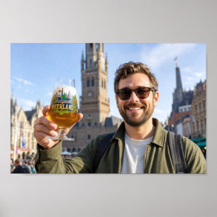 Bruges Beer Traveller Keepsake Scene Poster