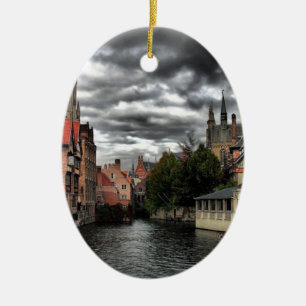 Bruges, Belgium Ceramic Ornament