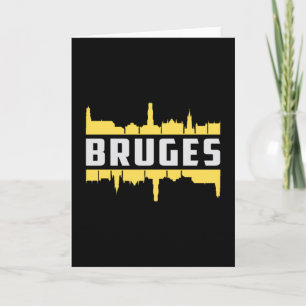 Bruges Belgium City Skyline Cityscape Funny Gift Card