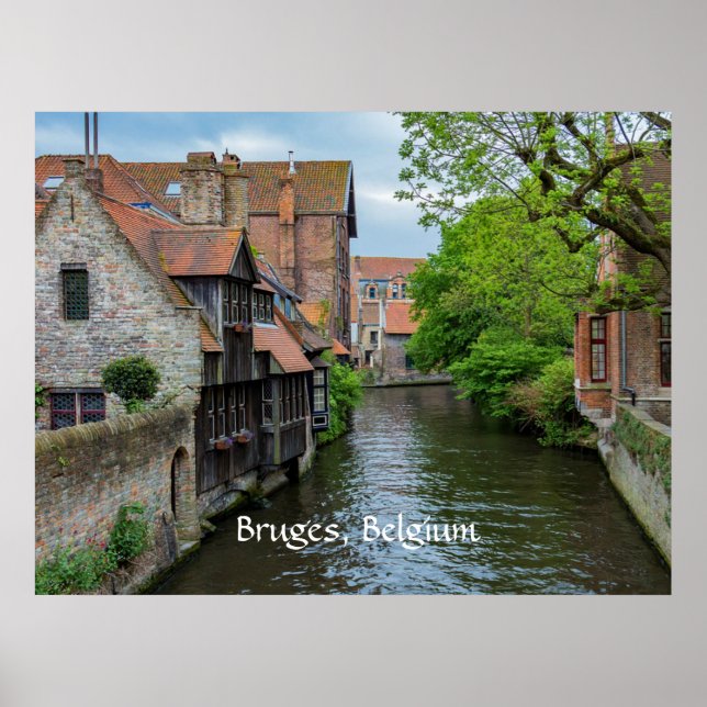 Bruges, Belgium (labeled) Poster (Front)