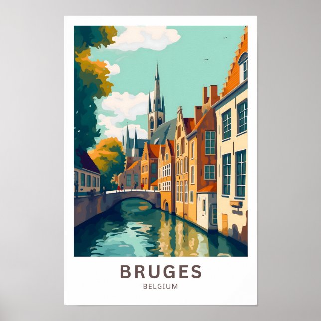 Bruges Belgium Travel Print (Front)