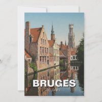 Bruges Belgium Travel Souvenir Vintage
