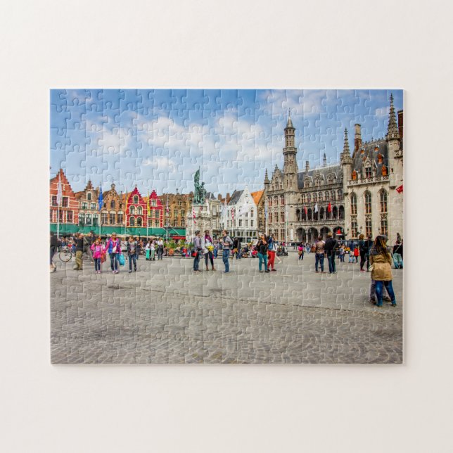 Bruges Market Place Photograph Jigsaw Puzzle (Horizontal)