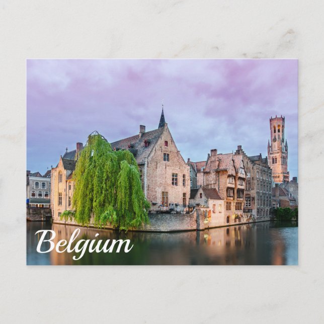 Bruges old town and Belfry tower Postcard (Front)