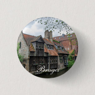 Bruges old town in Belgium 1 Inch Round Button