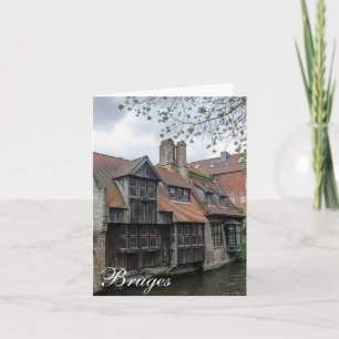 Bruges old town in Belgium Note Card