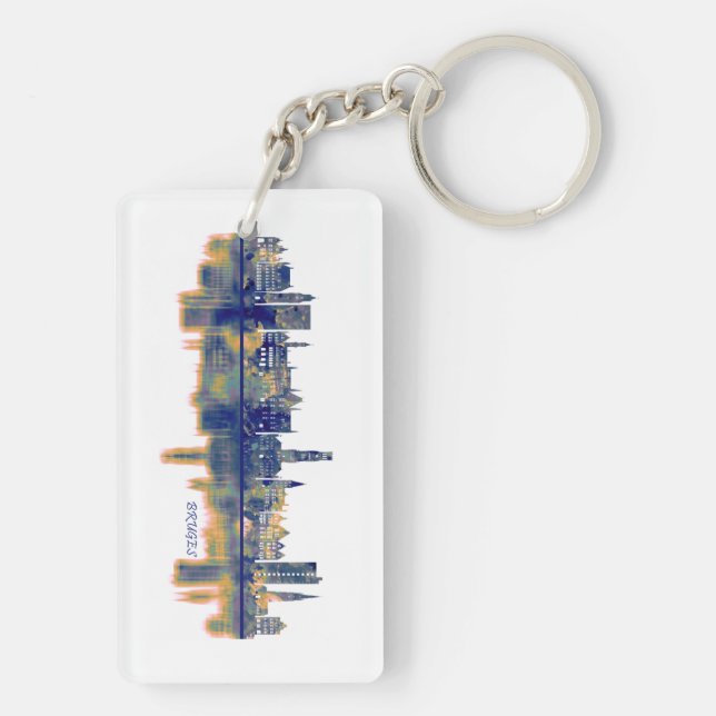 Bruges Skyline Keychain (Back)