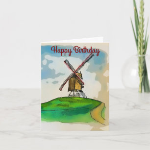 Bruges Windmill Card