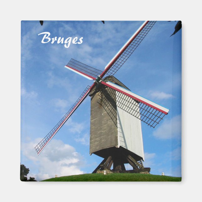 Bruges Windmill Magnet (Front)