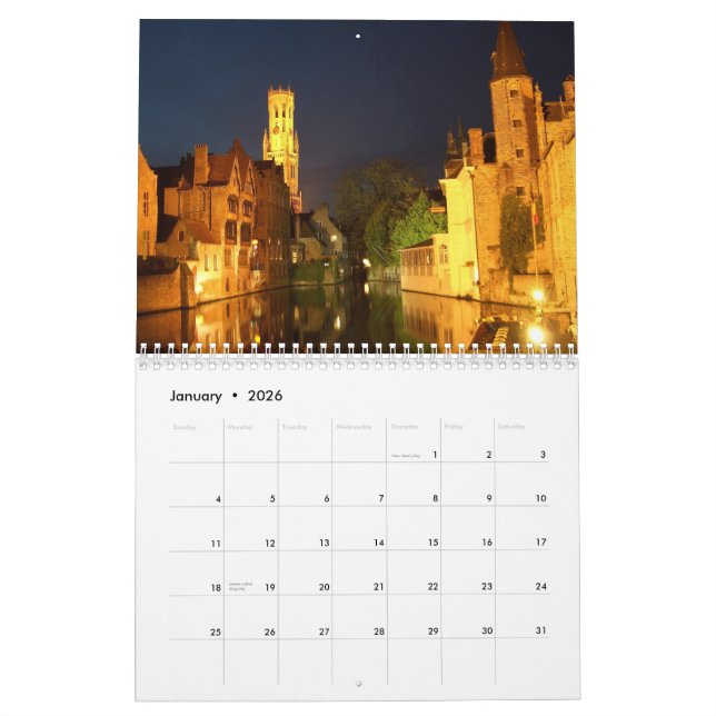 Brugge(Bruges), Belgium Calendar (Jan 2026)