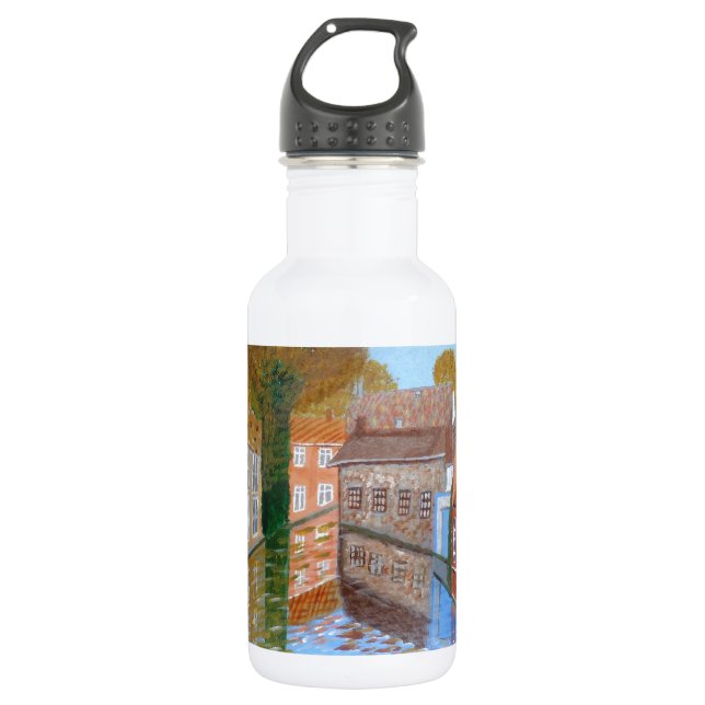 Brugge canal 532 ml water bottle (Front)