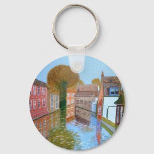 Brugge canal keychain