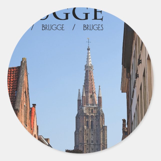 Brugge Classic Round Sticker (Front)