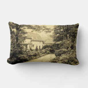 Brugge. Photo in vintage style. Lumbar Pillow