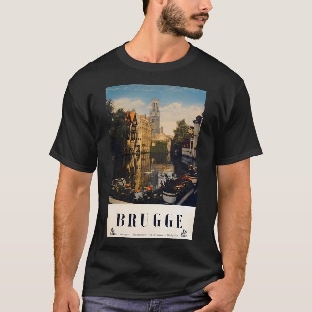 Brugge Retro Poster T-Shirt (Front)