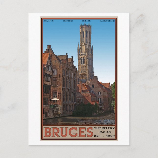 Brugge - The Belfry Postcard (Front)
