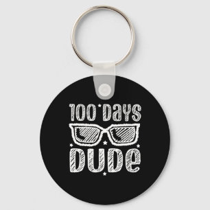 Bruh 100 Days Of School Dude Funny 100th Day Of Sc Keychain