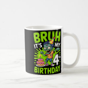 Bruh 4th Birthday Zombie Kids Party Halloween Fun Coffee Mug