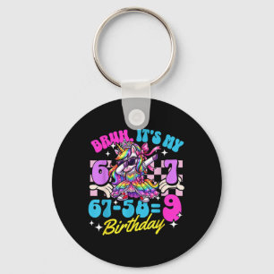 Bruh 67-589 9th Birthday Princess Unicorn Girl Kid Keychain