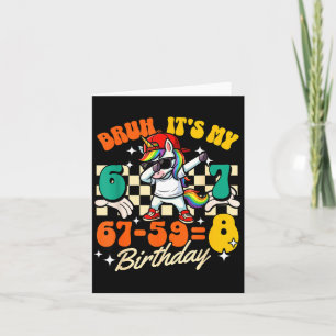 Bruh 67-598 8th Birthday Dabbing Unicorn Cool Kids Card