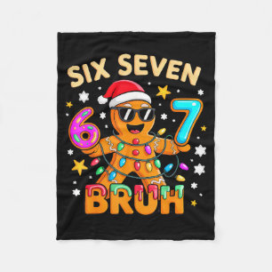 Bruh 67 Christmas Six Seven Gingerbreadman Boys 6  Fleece Blanket