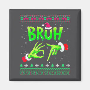Bruh 67 Christmas Ugly Sweater Six Seven Meme 6 7 Magnet