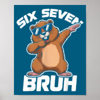 Bruh 67 Funny Groundhog 6-7 Meme Pyjamas Boys Girl