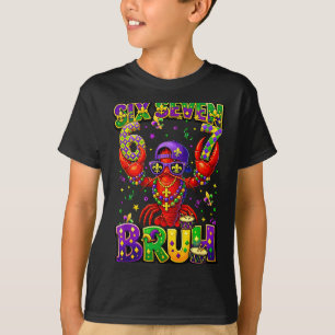 Bruh 67 Mardi Gras Crawfish Six Seven 6 7 Boys Mar T-Shirt