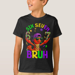 Bruh 67 mardi gras crawfish six seven 6 7 boys T-Shirt