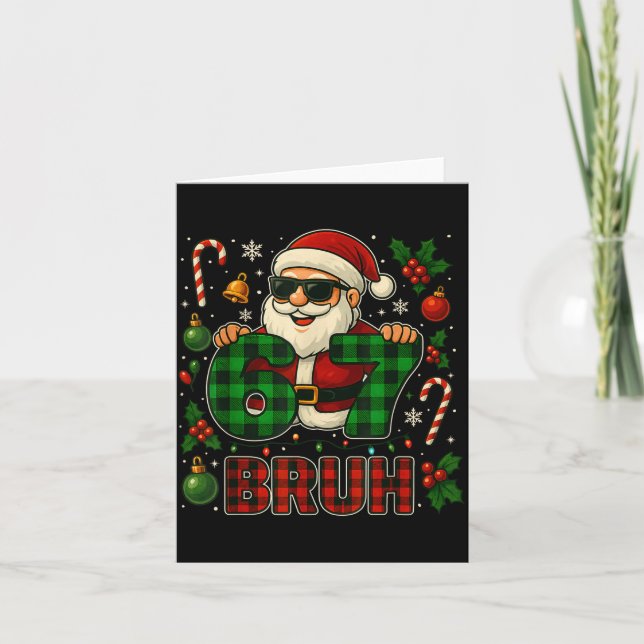 Bruh 67 Meme Funny Six Seven For Kids Men Boys Chr Card (Front)