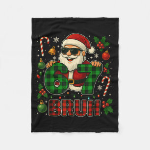 Bruh 67 Meme Funny Six Seven For Kids Men Boys Chr Fleece Blanket
