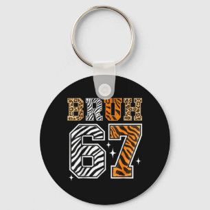 Bruh 67 Meme Safari Animals Wildlife Zookeeper Boy Keychain