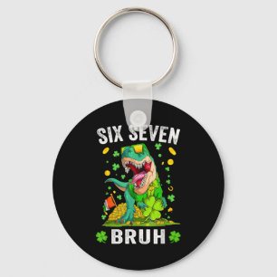 Bruh 67 meme st patrick's day six seven kids men keychain