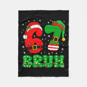 Bruh 67 Six Seven 6 7 Meme Christmas Funny Boy Gir Fleece Blanket