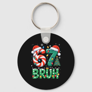 Bruh 67 Six Seven 6 7 Meme Christmas Funny Boy Gir Keychain
