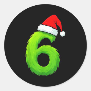 Bruh 67 Six Seven 6 7 Meme Christmas Funny Classic Round Sticker