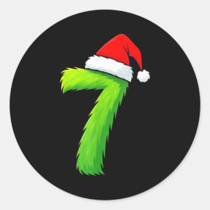 Bruh 67 Six Seven 6 7 Meme Christmas Funny Classic Round Sticker