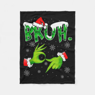 Bruh 67 Six Seven 6 7 Meme Christmas Funny Gen Alp Fleece Blanket