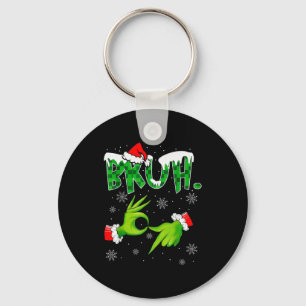 Bruh 67 Six Seven 6 7 Meme Christmas Funny Gen Alp Keychain