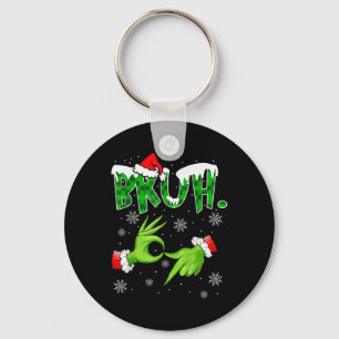 Bruh 67 Six Seven 6 7 Meme Christmas Funny Gen Alp Keychain